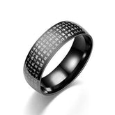 Heart Sutra Titanium Steel Ring - Ring - Inner Wisdom Store