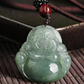 Jade Laughing Buddha Necklace - Necklace - Inner Wisdom Store