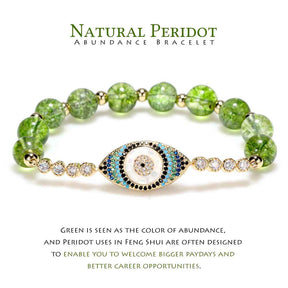 Natural Peridot Abundance Bracelet - Bracelet - Inner Wisdom Store