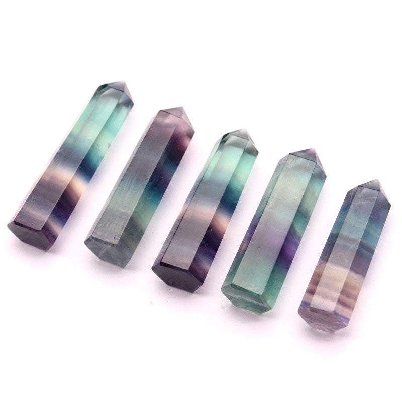 Natural Rainbow Fluorite Hexagonal Crystal Wand - Stones & Crystals - Inner Wisdom Store