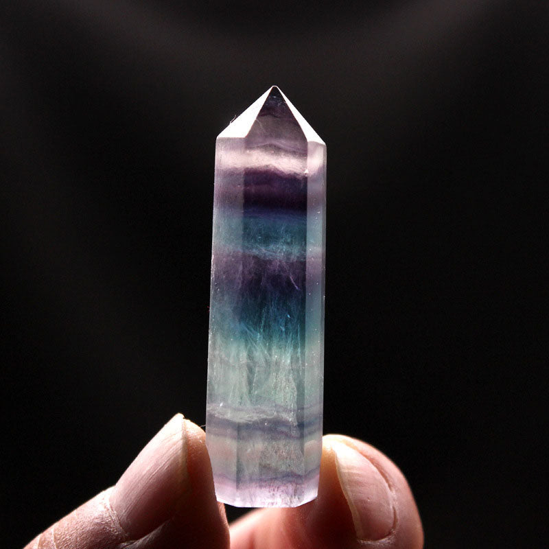 Natural Rainbow Fluorite Hexagonal Crystal Wand - Stones & Crystals - Inner Wisdom Store