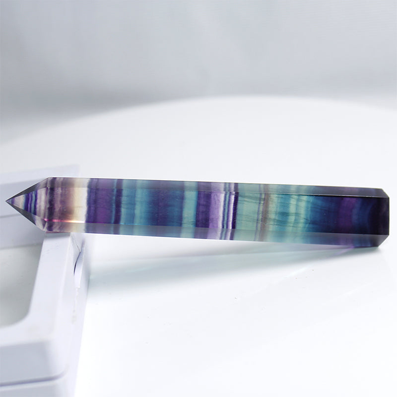 Natural Rainbow Fluorite Hexagonal Crystal Wand - Stones & Crystals - Inner Wisdom Store