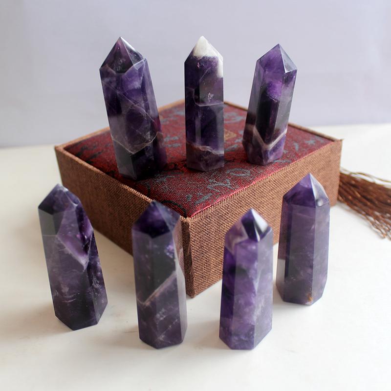 Quartz Crystal Amethyst Meditation Wand - Stones & Crystals - Inner Wisdom Store