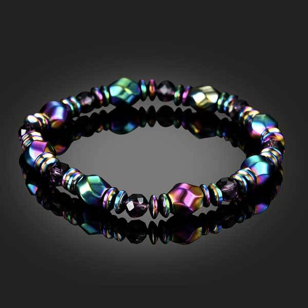 Rainbow Magnetic Hematite Wellness Bracelet - Bracelet - Inner Wisdom Store