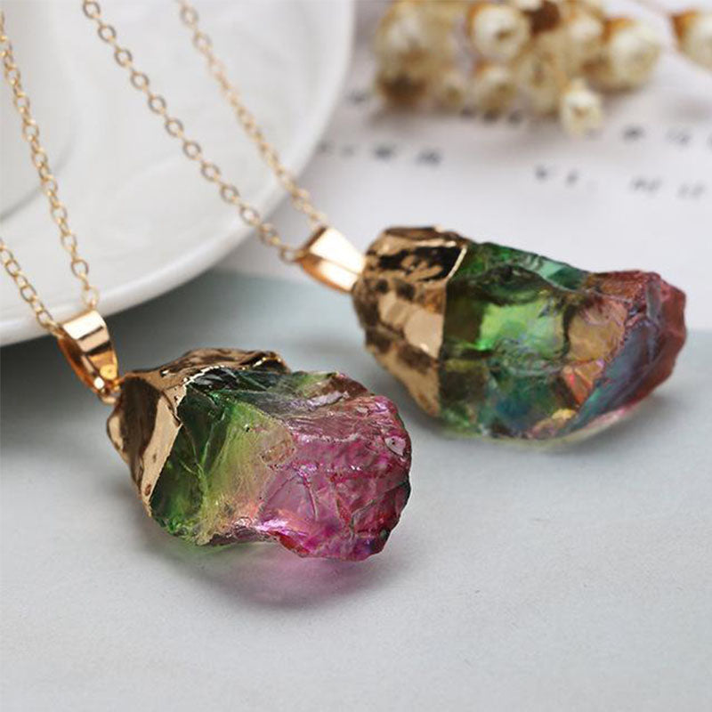 Watermelon Tourmaline Necklace - Necklace - Inner Wisdom Store