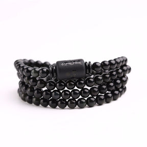 Dragon and Phoenix Obsidian Bracelet Set - For Couples - Inner Wisdom Store