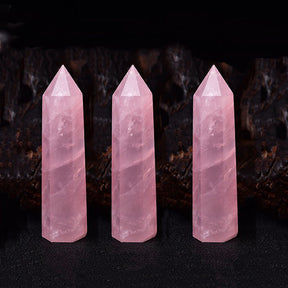 Rose Quartz Crystal Wand - Stones & Crystals - Inner Wisdom Store
