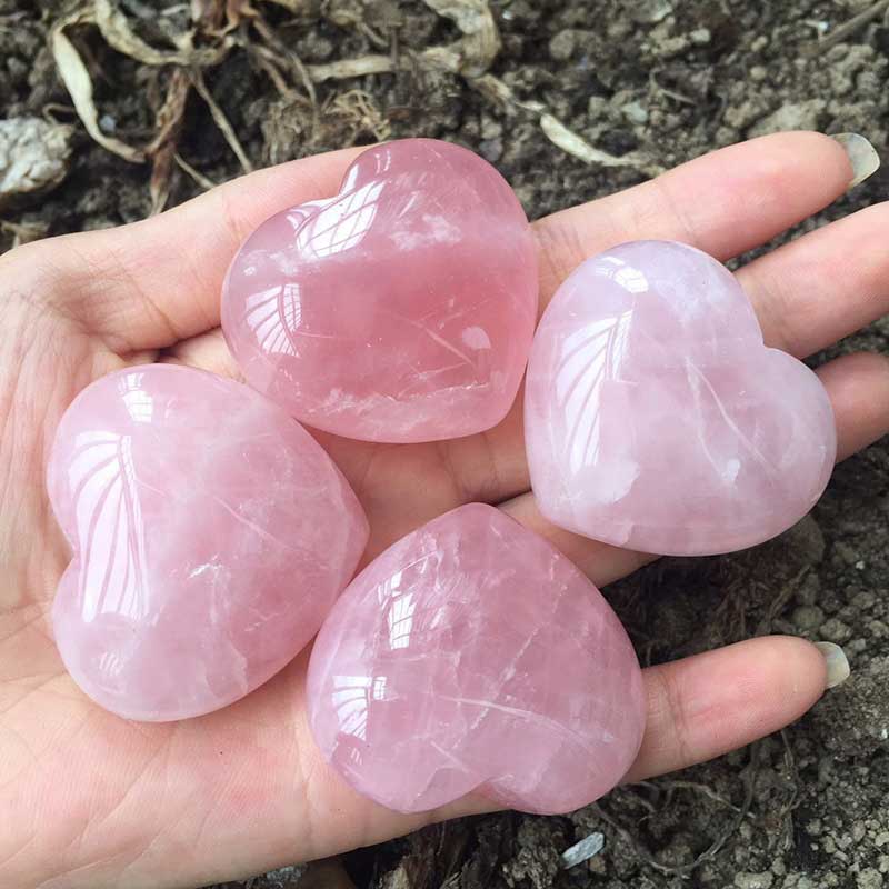 Rose Quartz Heart-Shaped Love Stone - Stones & Crystals - Inner Wisdom Store