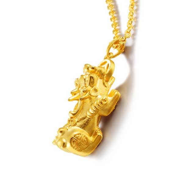 Gold Pixiu Necklace - Attracting Wealth - Necklace - Inner Wisdom Store