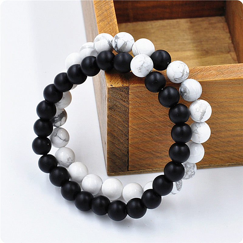 Yin and Yang Bead Bracelet Set - Bracelet - Inner Wisdom Store